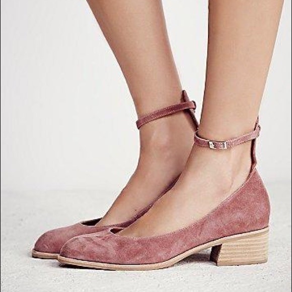 Free People Shoes - Free People X Jeffrey Campbell Boulevard Pink Suede Block Heels Size 10